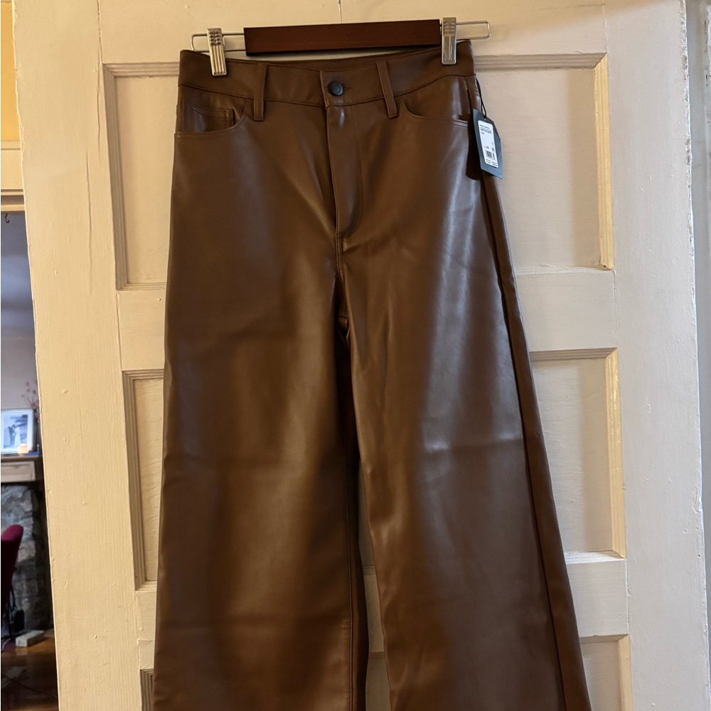 Joe's Jeans Brown Faux Leather Trousers